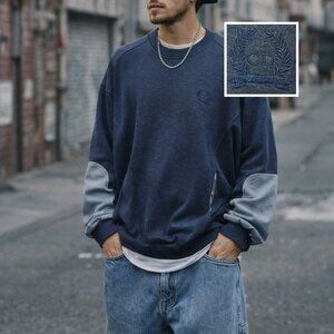 CHRISTIAN DIOR Vintage 80s Patchwork Pullover Crewneck Sweatshirt